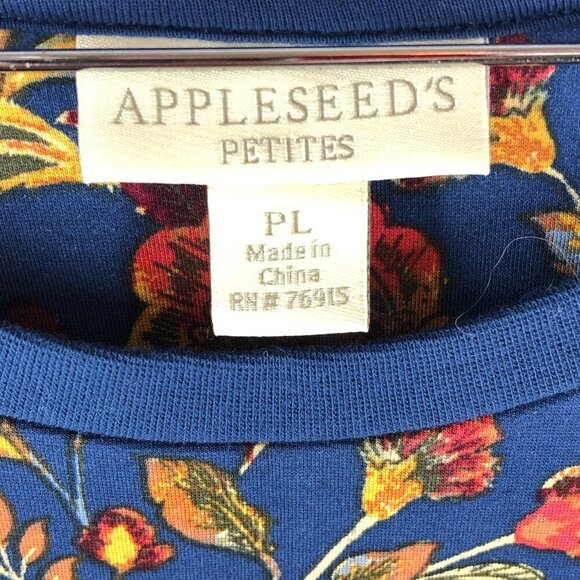 Appleseed's Petites Blue Floral Dress Size Petite Large - Picture 4 of 5
